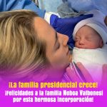 Nació Furio Noboa Valbonesi, el hijo menor del presidente de Ecuador, Daniel Noboa